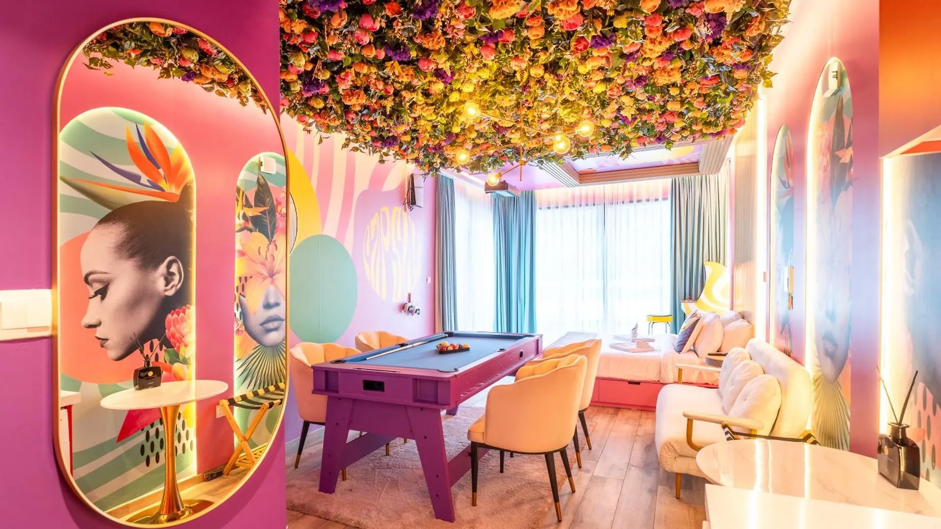 Capsule Flora Business Bay View Burj Khalifa-Pool Table-Game Arcade-Projector-Playstation 5 Lägenhet Dubai